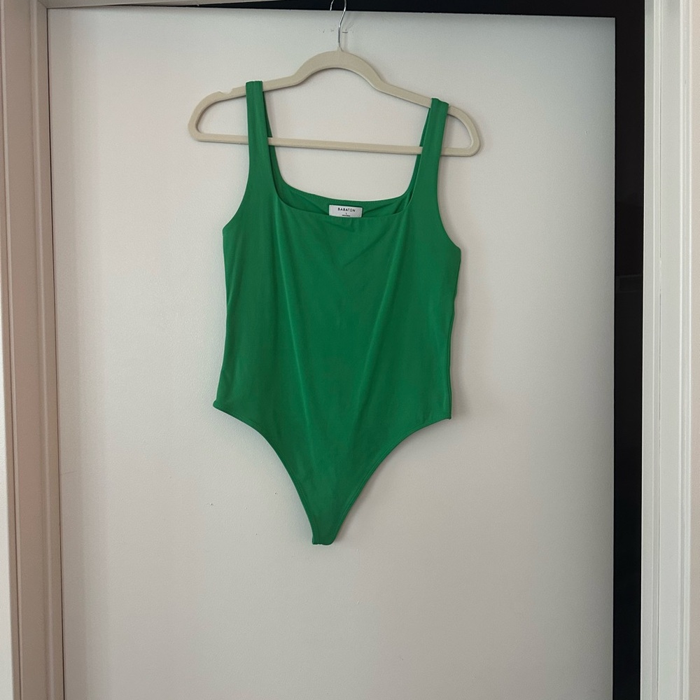 Aritzia Babaton Green Bodysuit